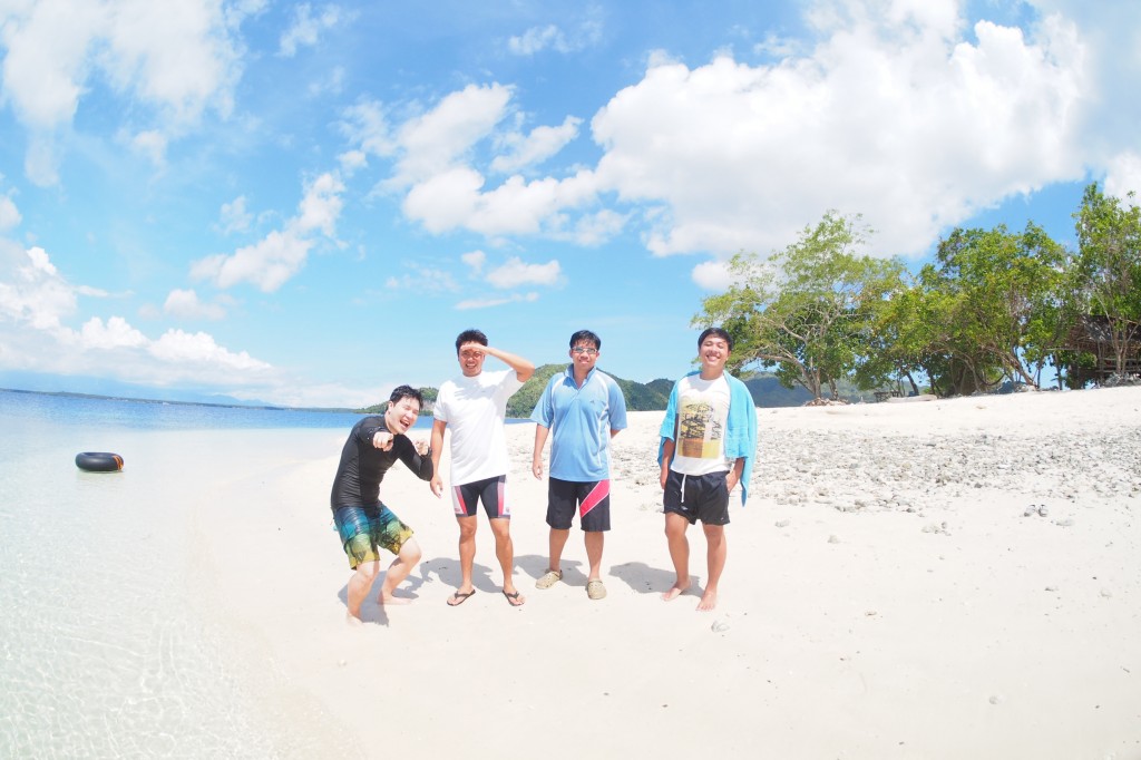 Friends at Waniban Island at Mati, Davao