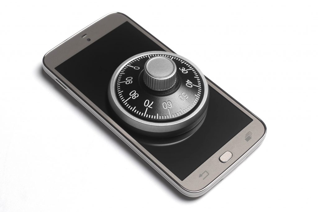 mobile phone with combination lock