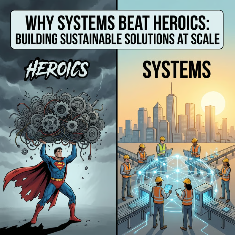 Why Systems Beat Heroics: Building Sustainable Solutions at Scale